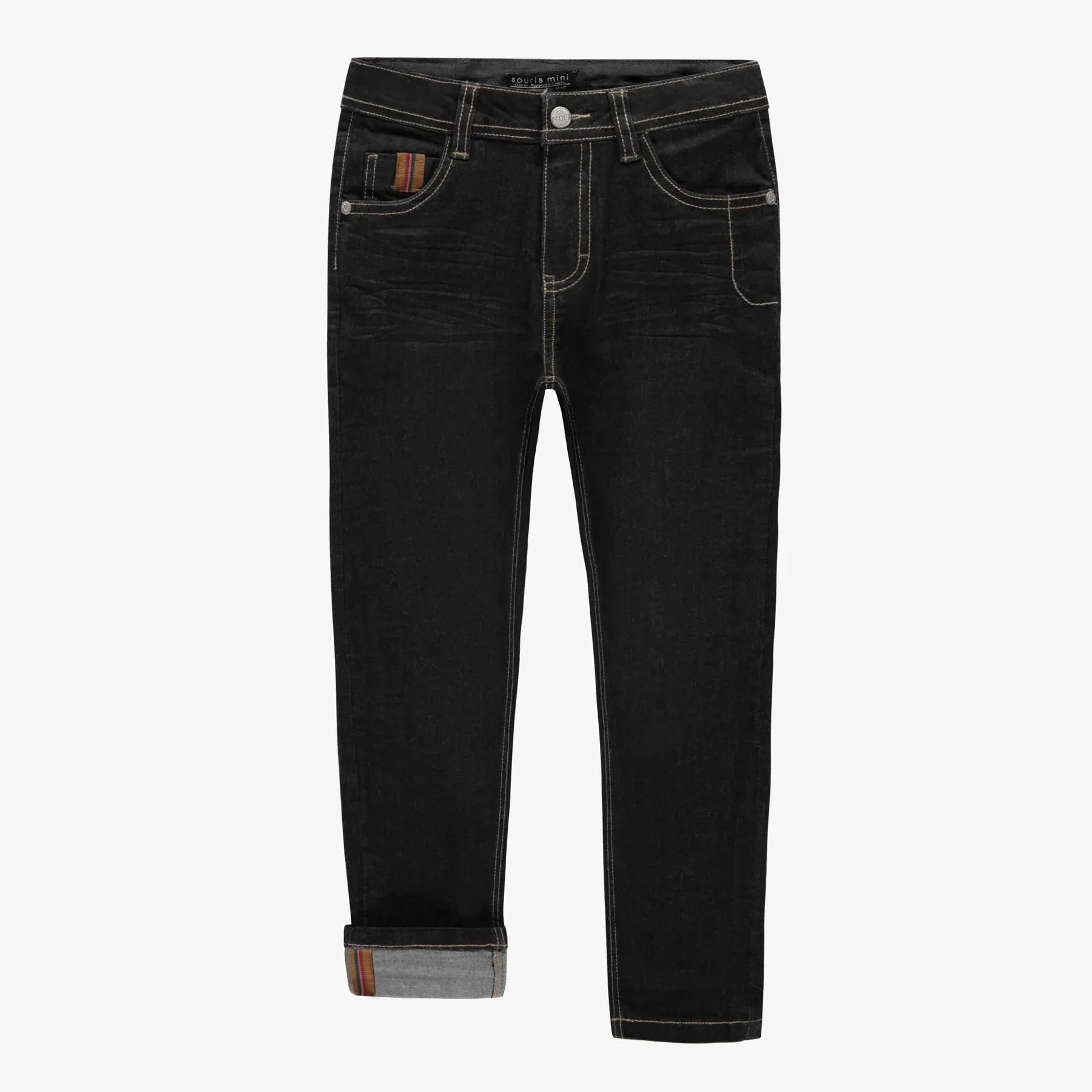 The Jamie Black Soft Slim-Fit Denim - KIDS