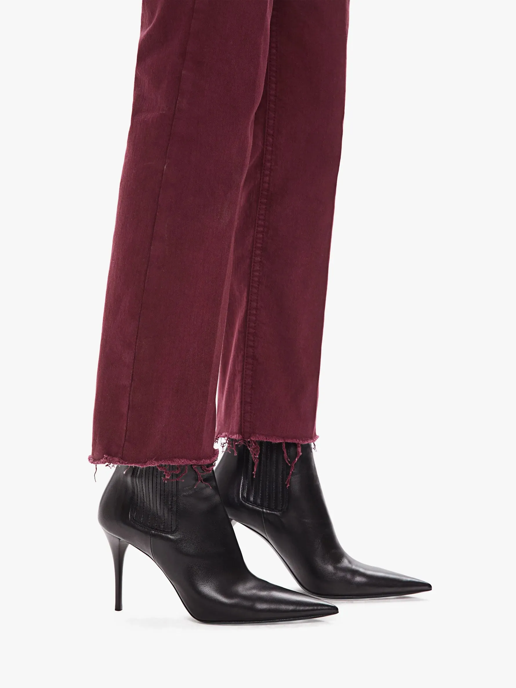 The Tripper Ankle Fray - Burgundy