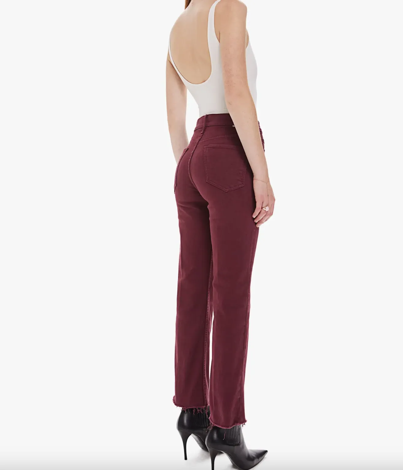 The Tripper Ankle Fray - Burgundy
