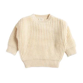 Tiny Twigs W23 Organic Knitted Chunky Jumper Birch TTW23- K5A Baby