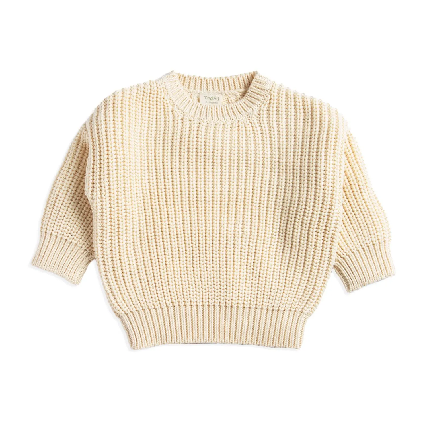 Tiny Twigs W23 Organic Knitted Chunky Jumper Birch TTW23- K5A Baby