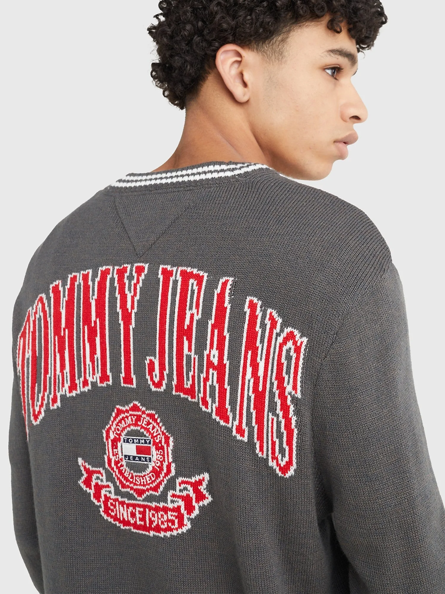 Tommy Hilfiger Men's Modern Prep Varsity Cardigan Black Multi DM16209 001