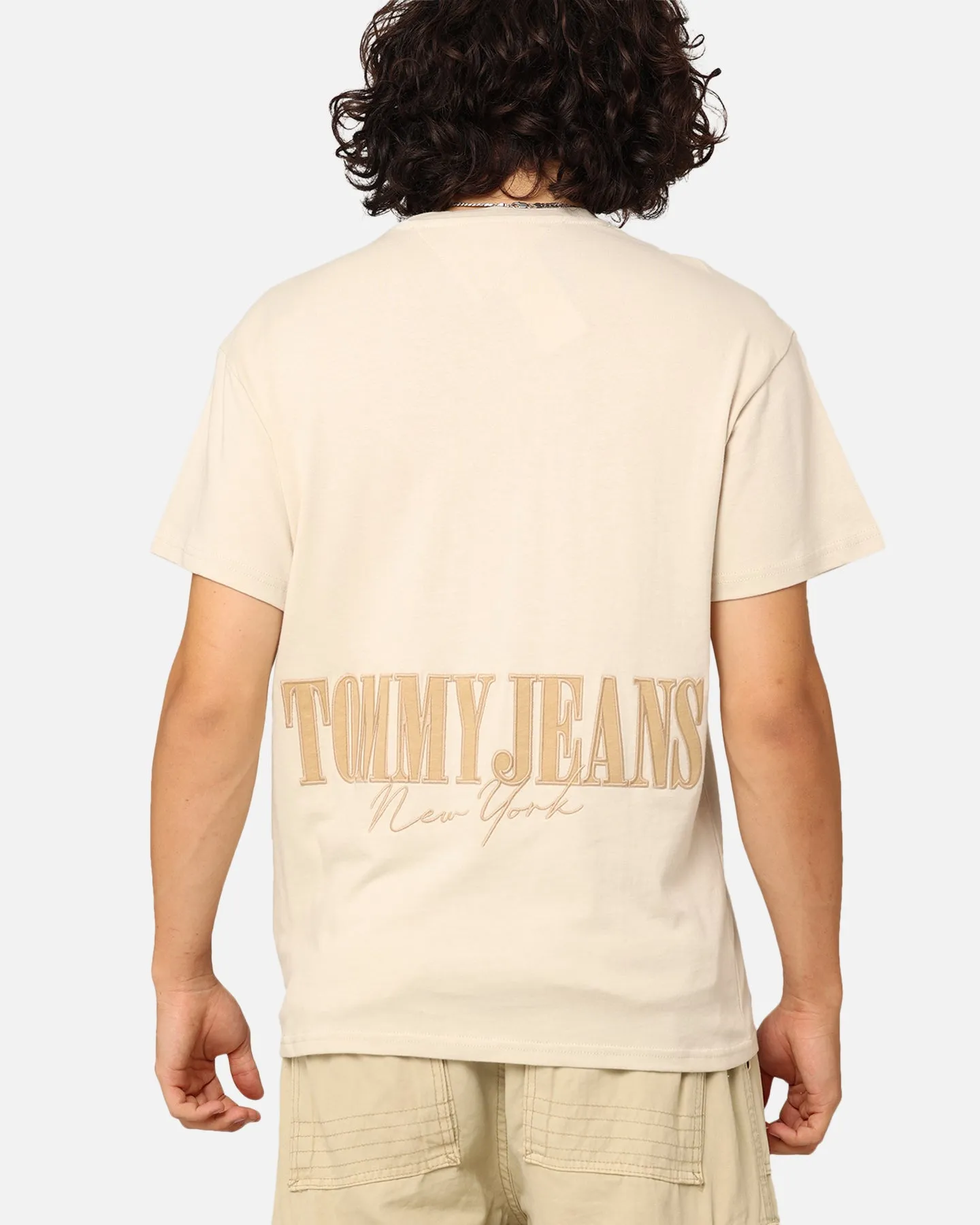 Tommy Jeans Relaxed Tonal Linear T-Shirt Newsprint