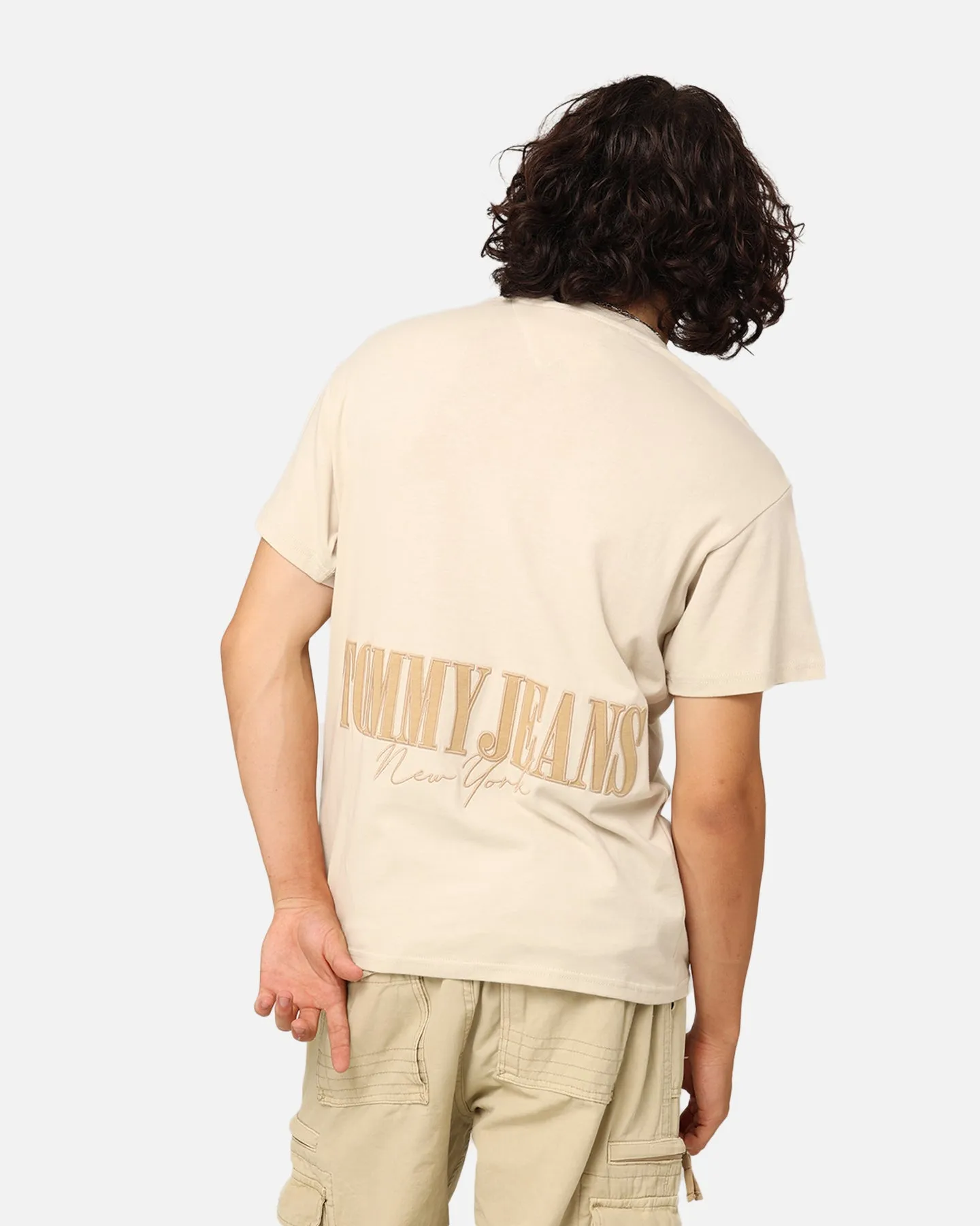 Tommy Jeans Relaxed Tonal Linear T-Shirt Newsprint