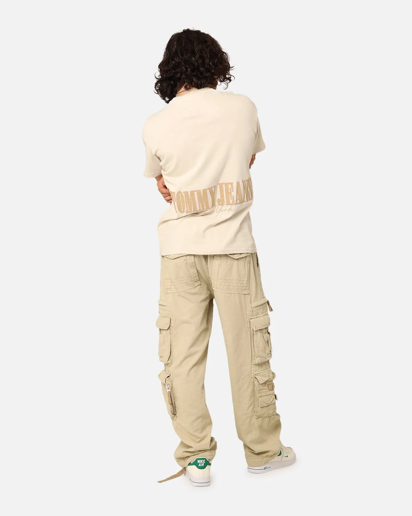 Tommy Jeans Relaxed Tonal Linear T-Shirt Newsprint