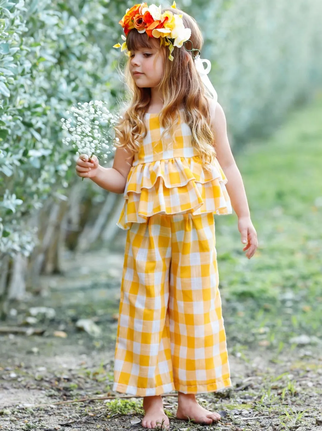 Totally Plaid Palazzo Pants Set
