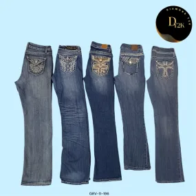 Trendy Y2K Flare Denim Jeans (GRV-11-196)