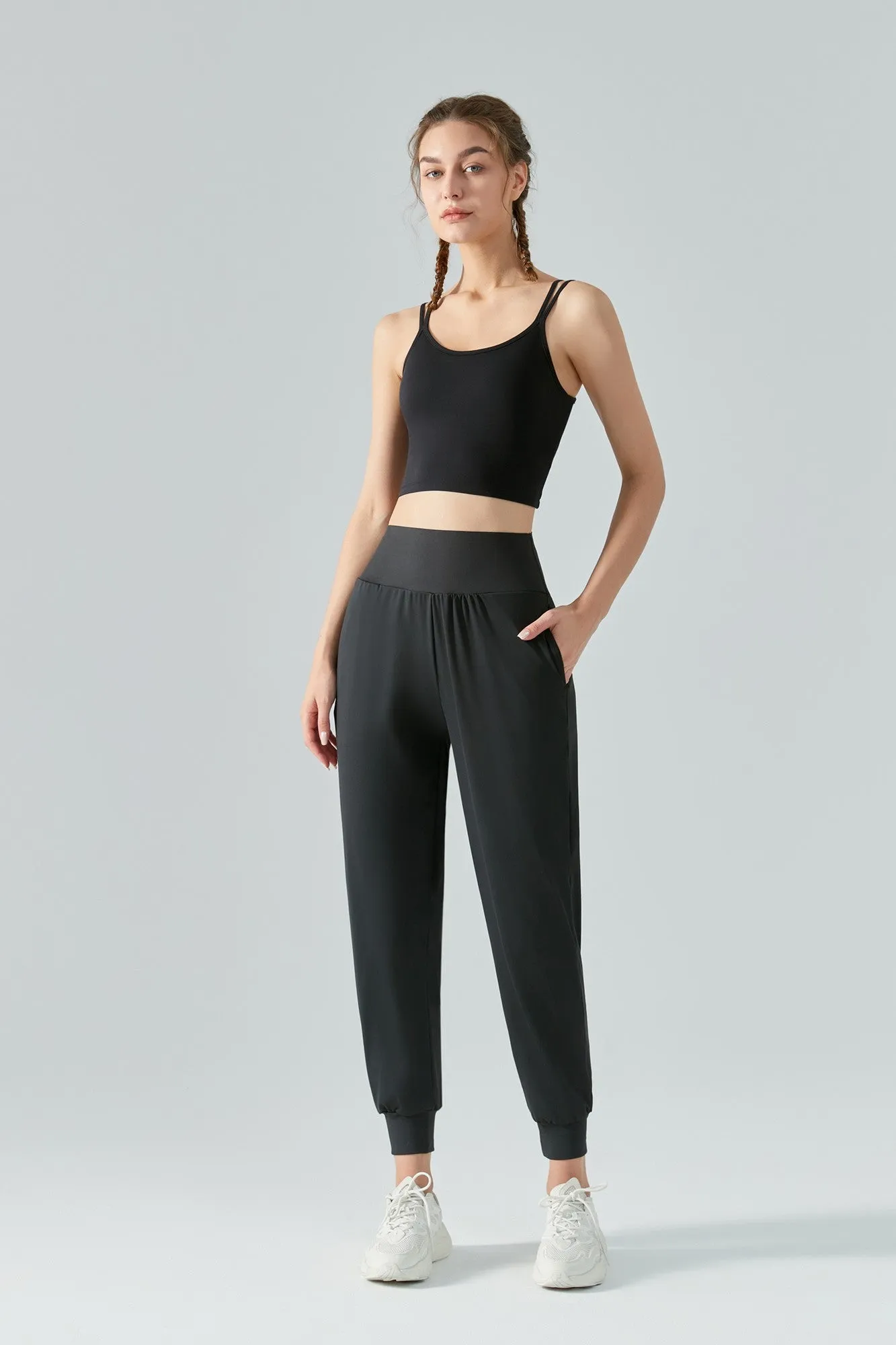 Tummy Control Tapered Pants