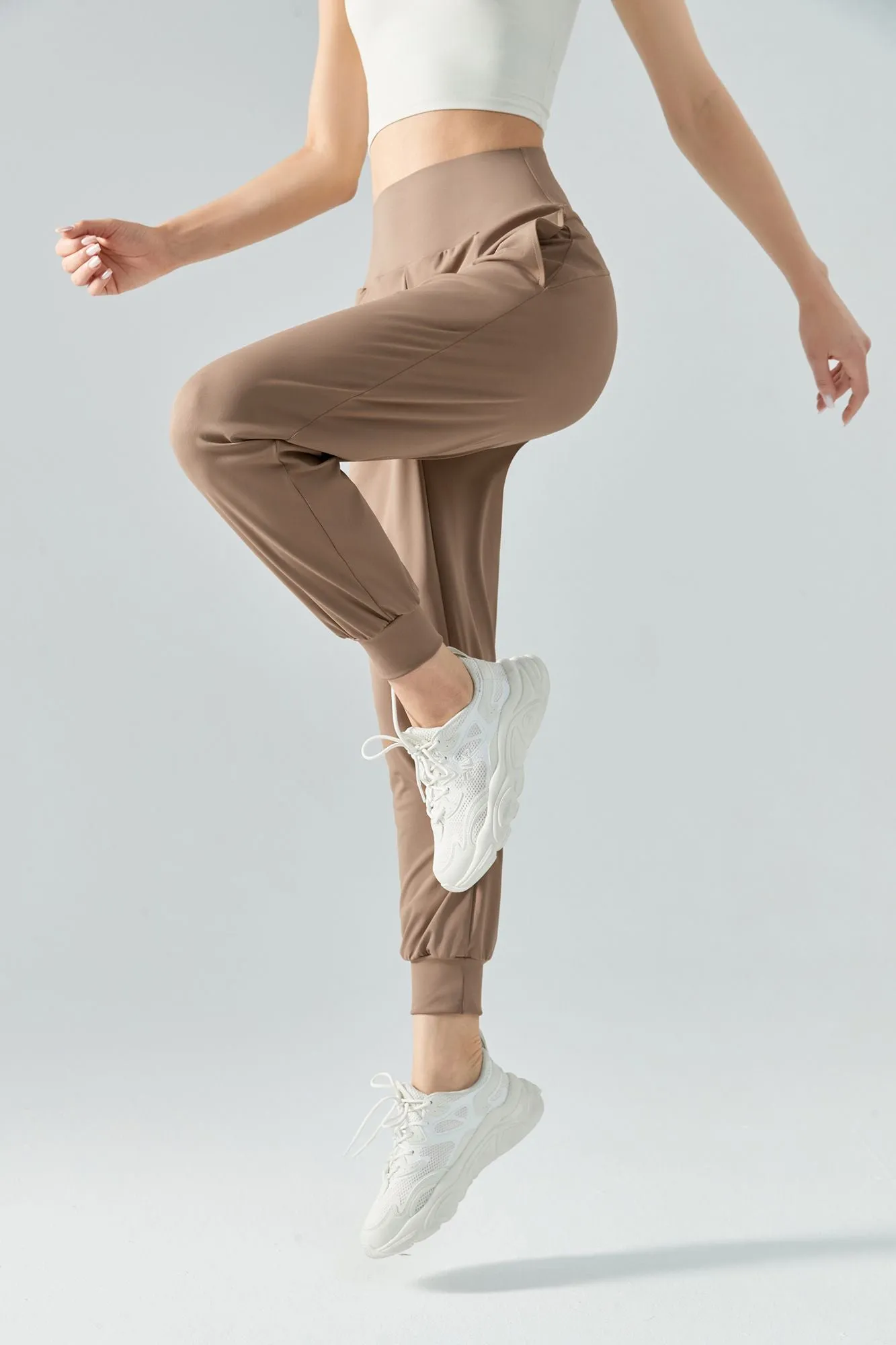 Tummy Control Tapered Pants