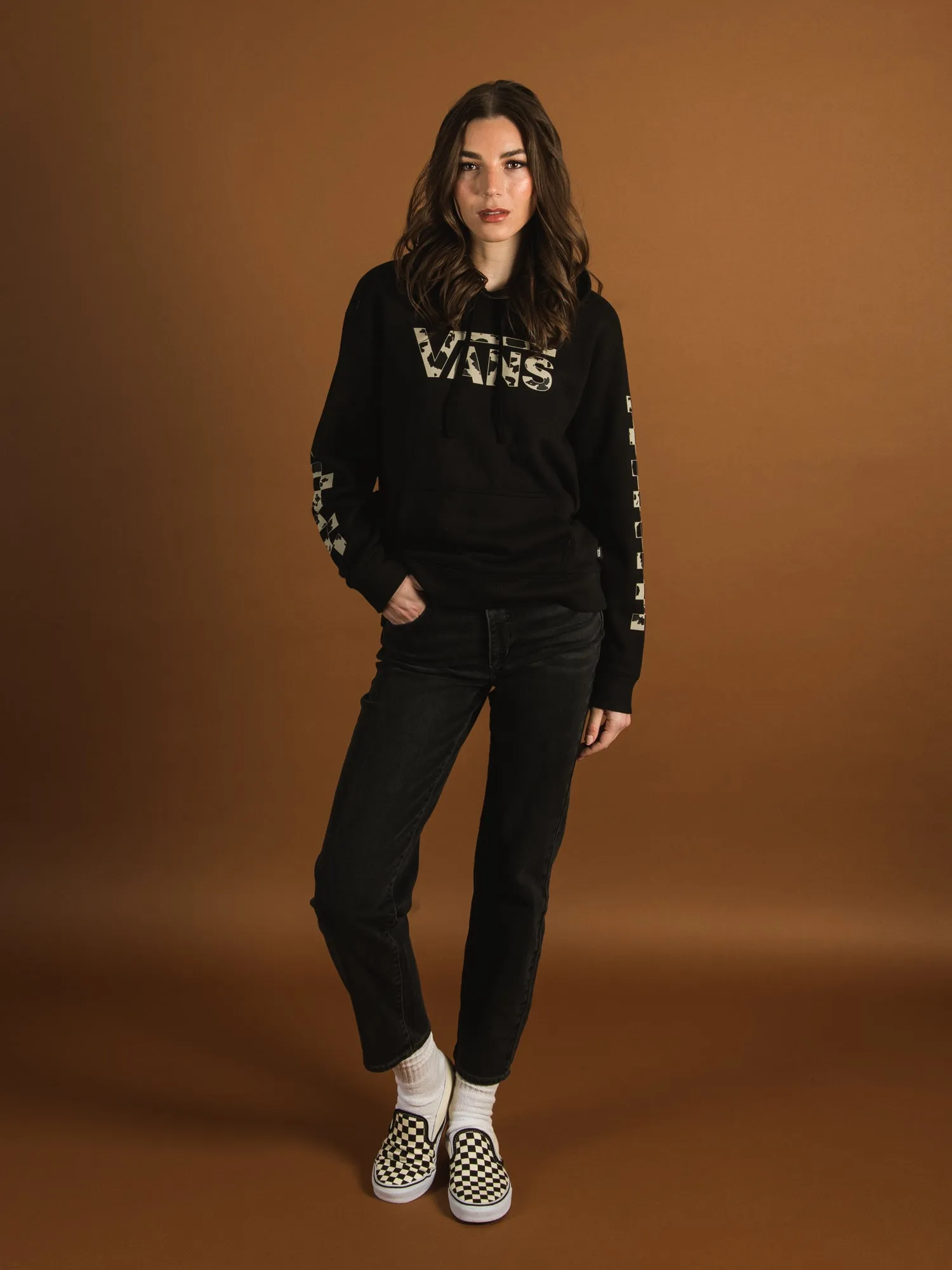 VANS DOTTY FILL BOYFRIEND HOODIE  - CLEARANCE