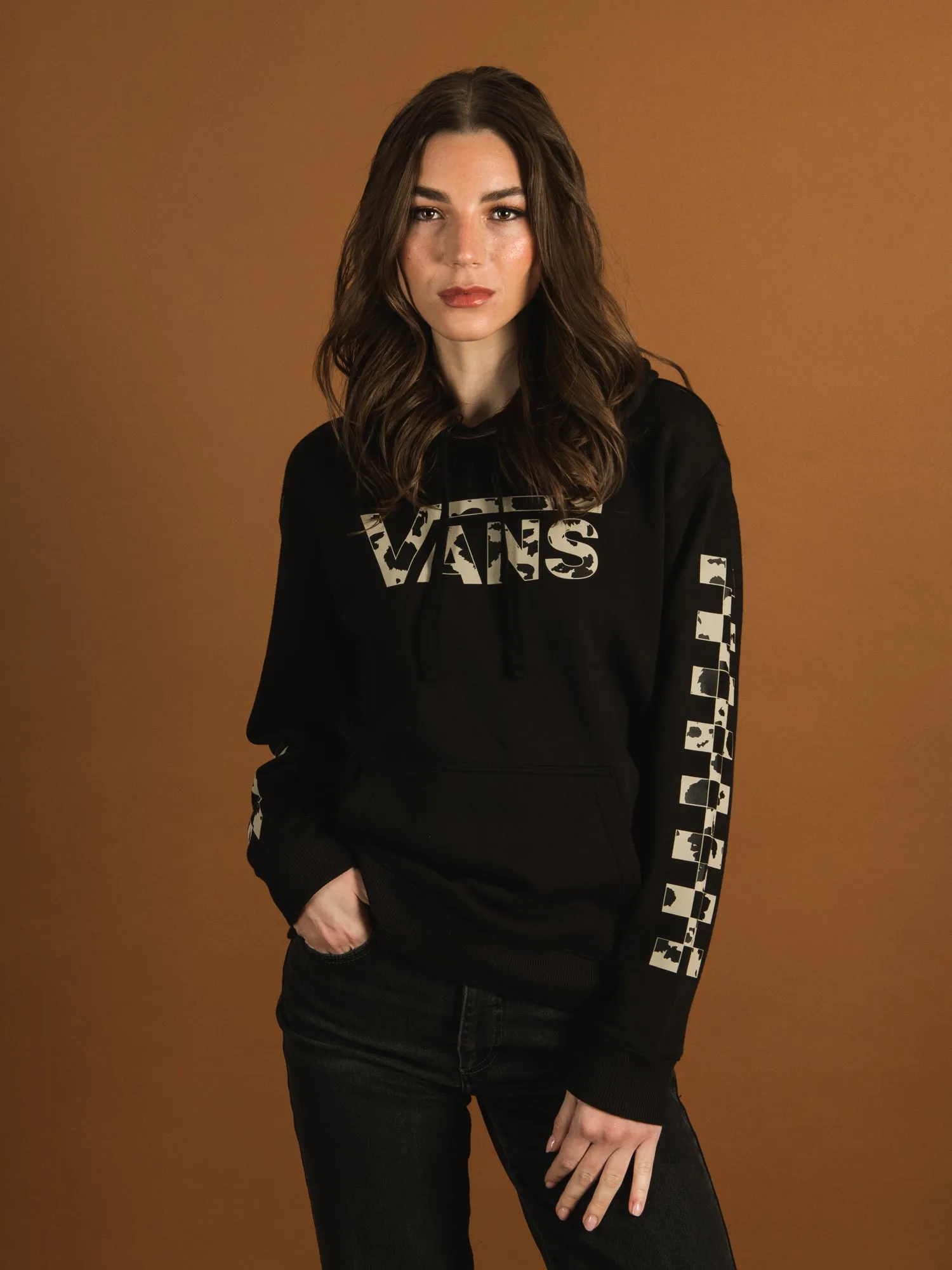 VANS DOTTY FILL BOYFRIEND HOODIE  - CLEARANCE