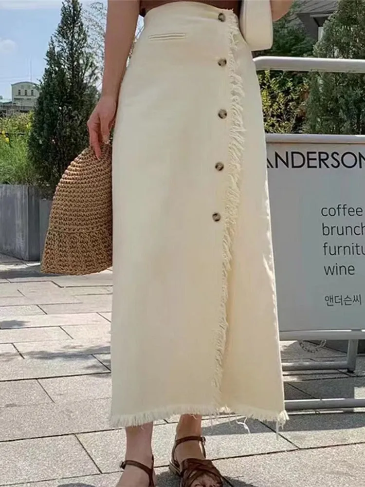 Versatile Tassel High Waist Skirt