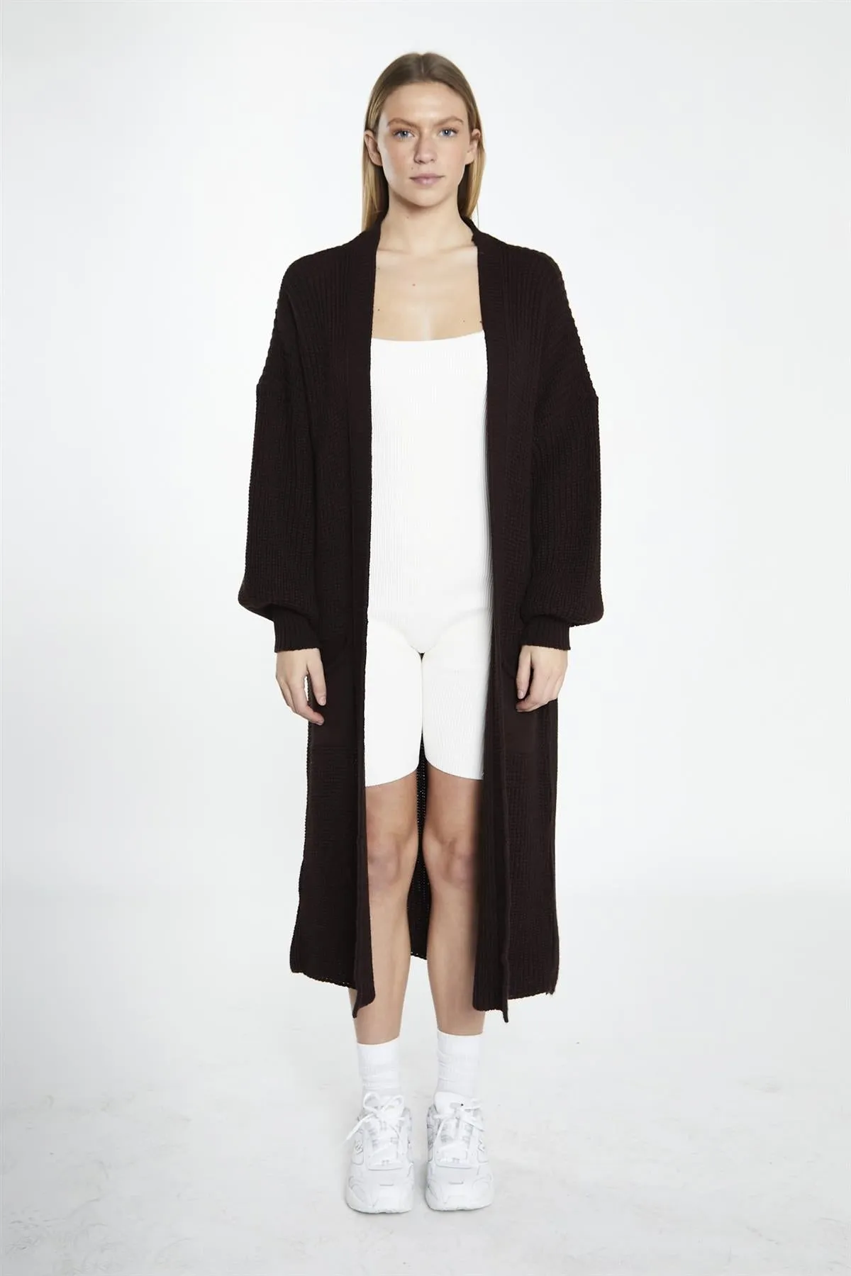 Walnut Longline-Cardigan