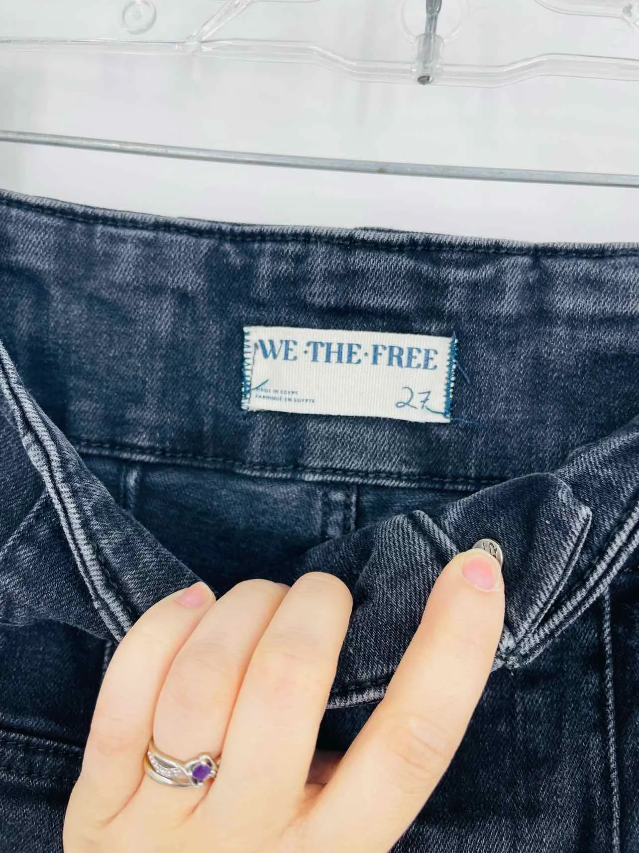 We The Free Size 27=4 Black Flare Denim Premium Denim Jeans