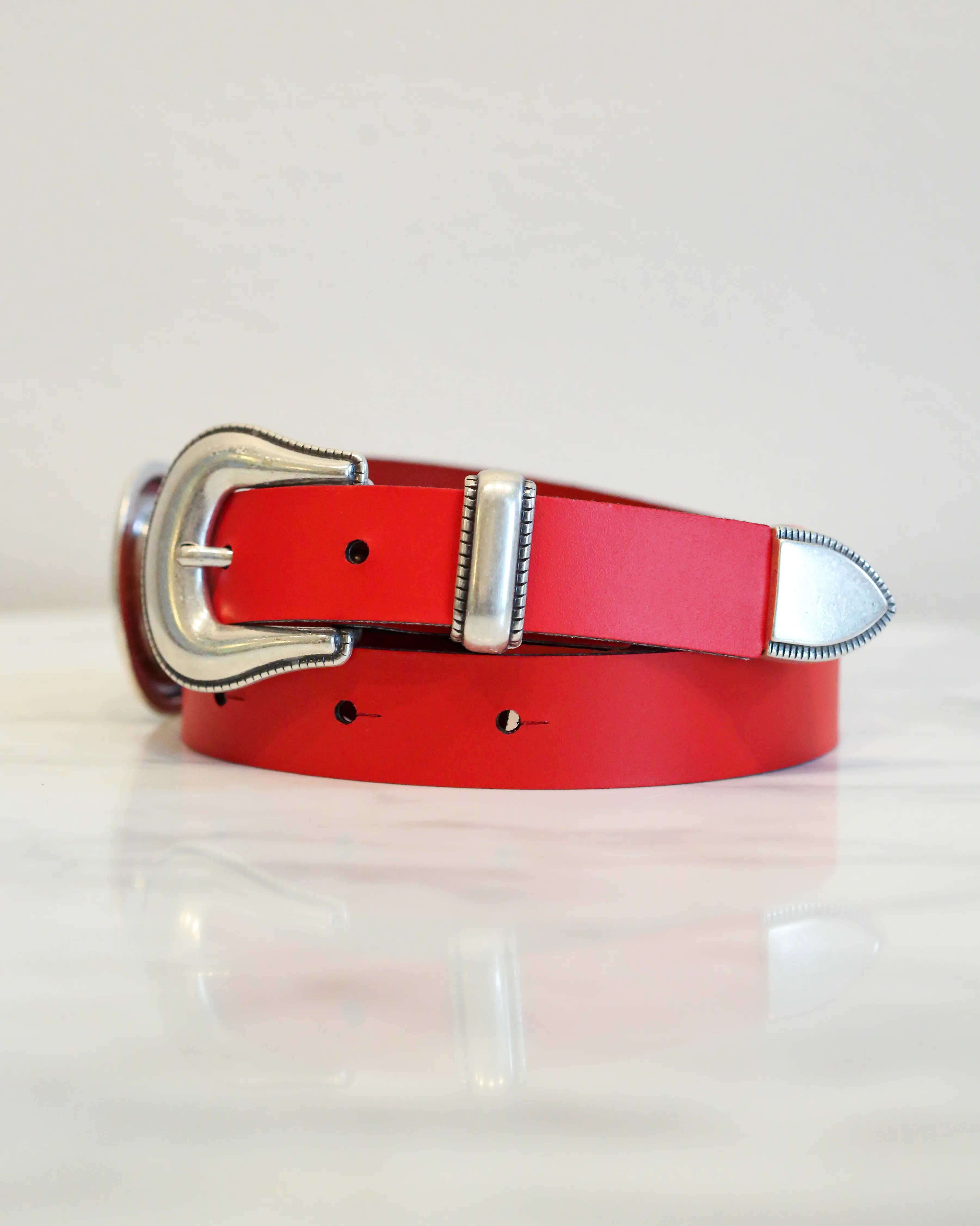 Western Style Belt | Red