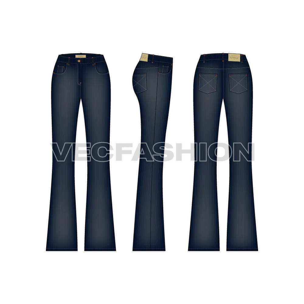 Women's Flare Leg Denim Jeans