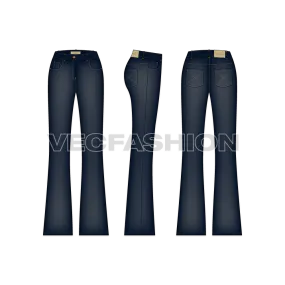 Women's Flare Leg Denim Jeans