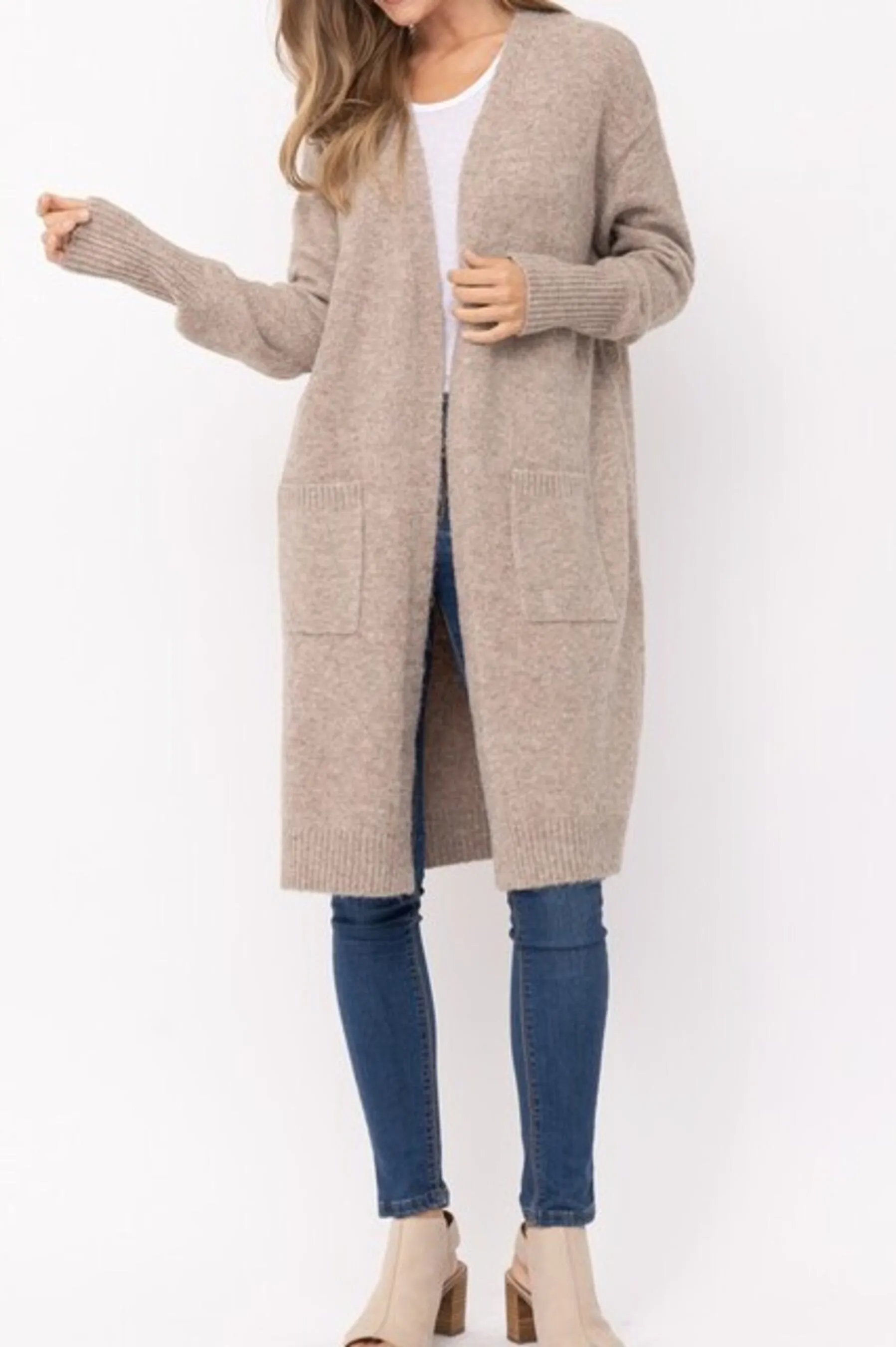 Women's Open front casual long cardigan sweater