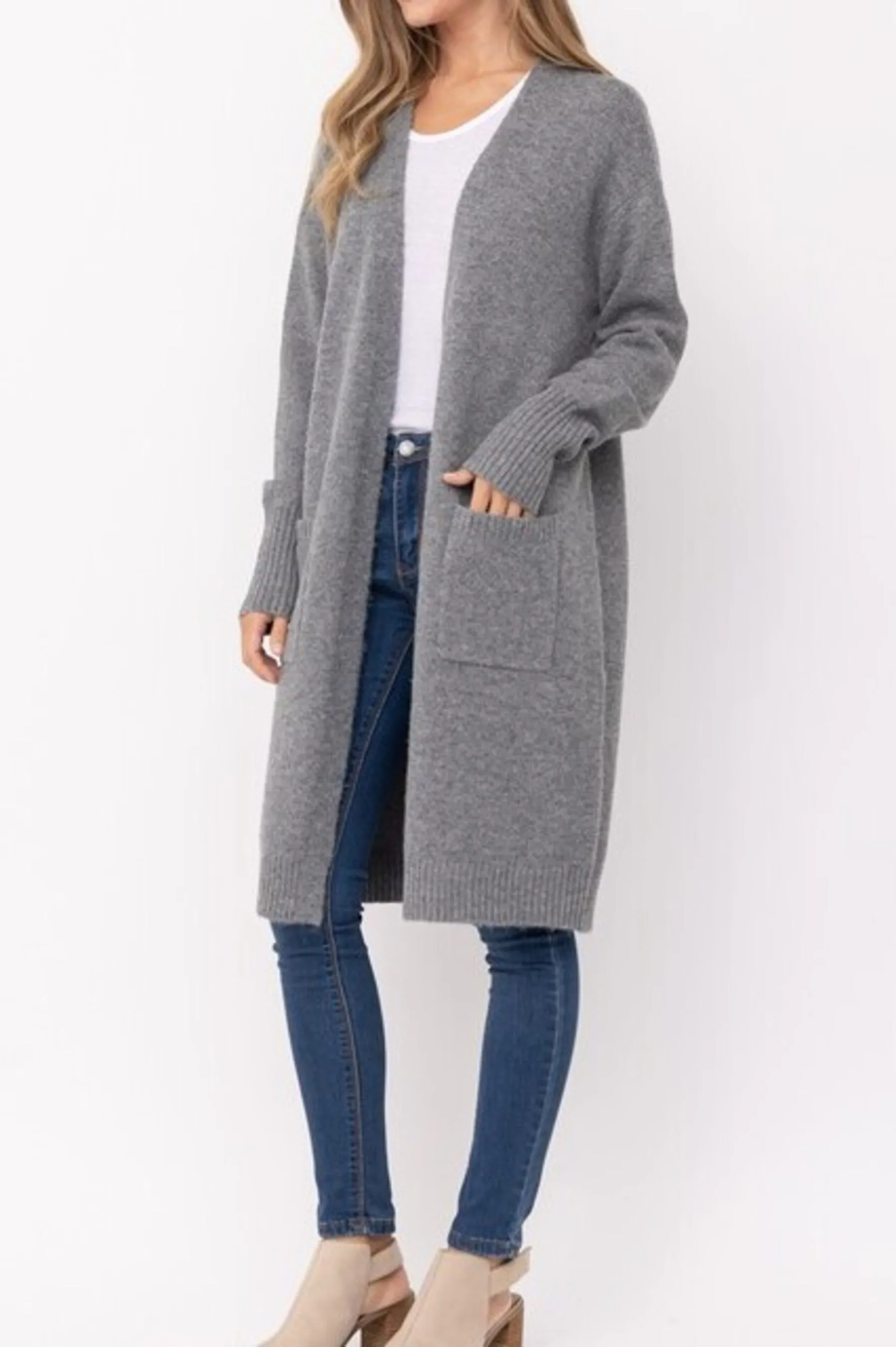 Women's Open front casual long cardigan sweater