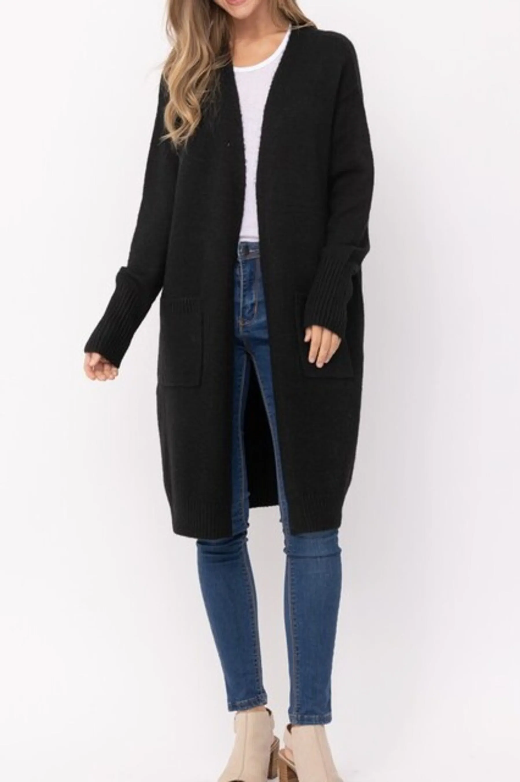 Women's Open front casual long cardigan sweater