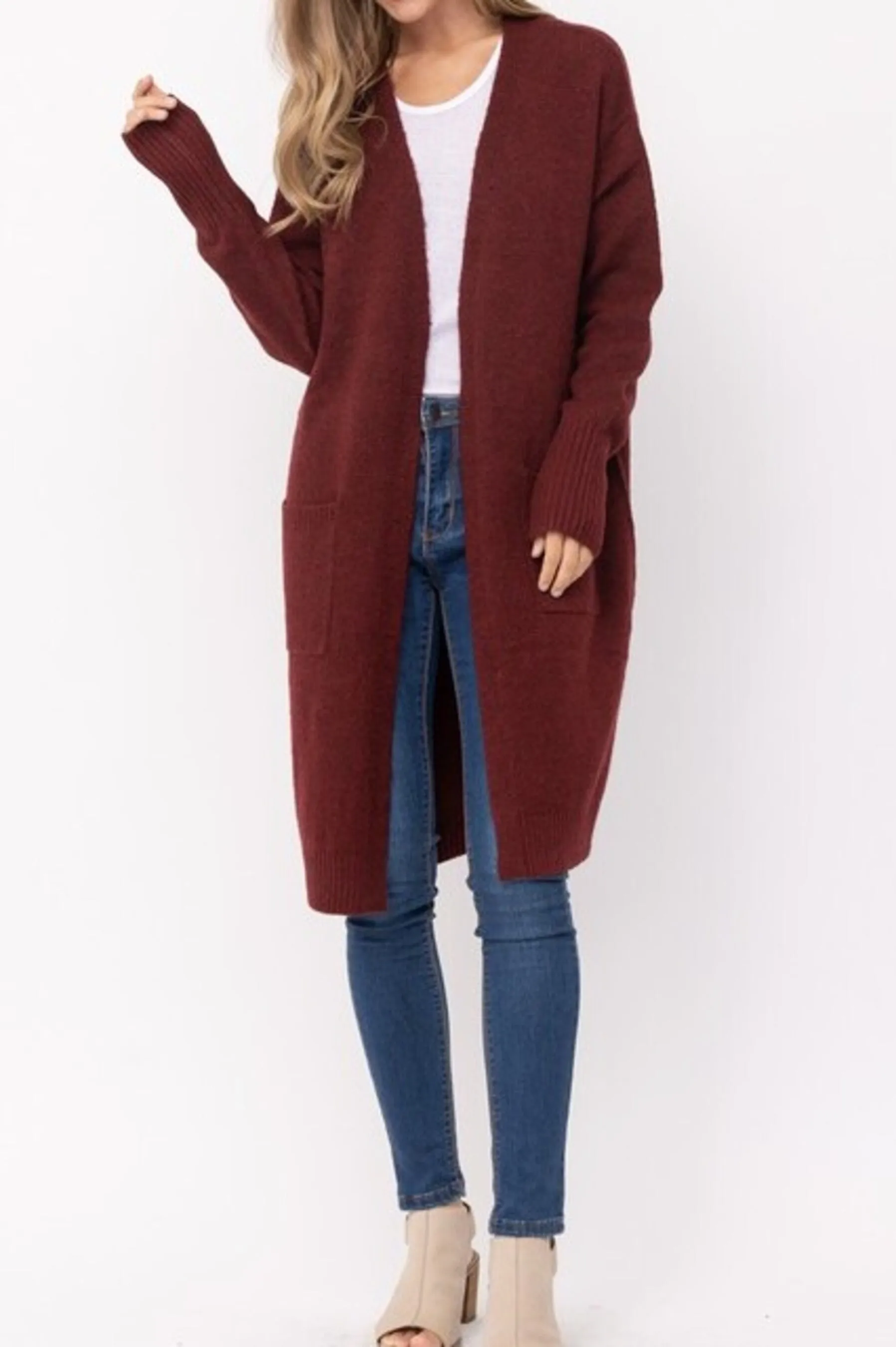 Women's Open front casual long cardigan sweater