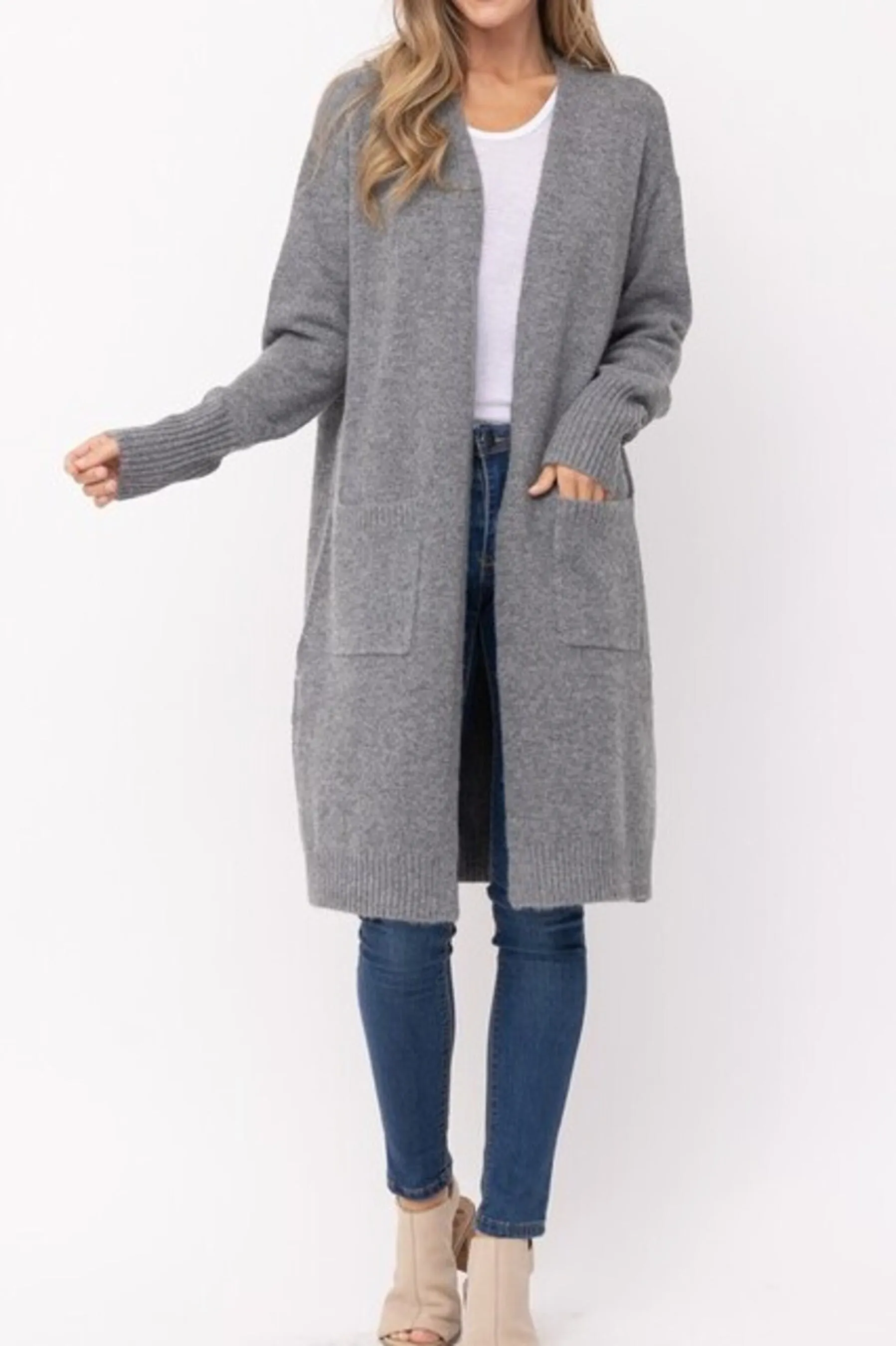 Women's Open front casual long cardigan sweater