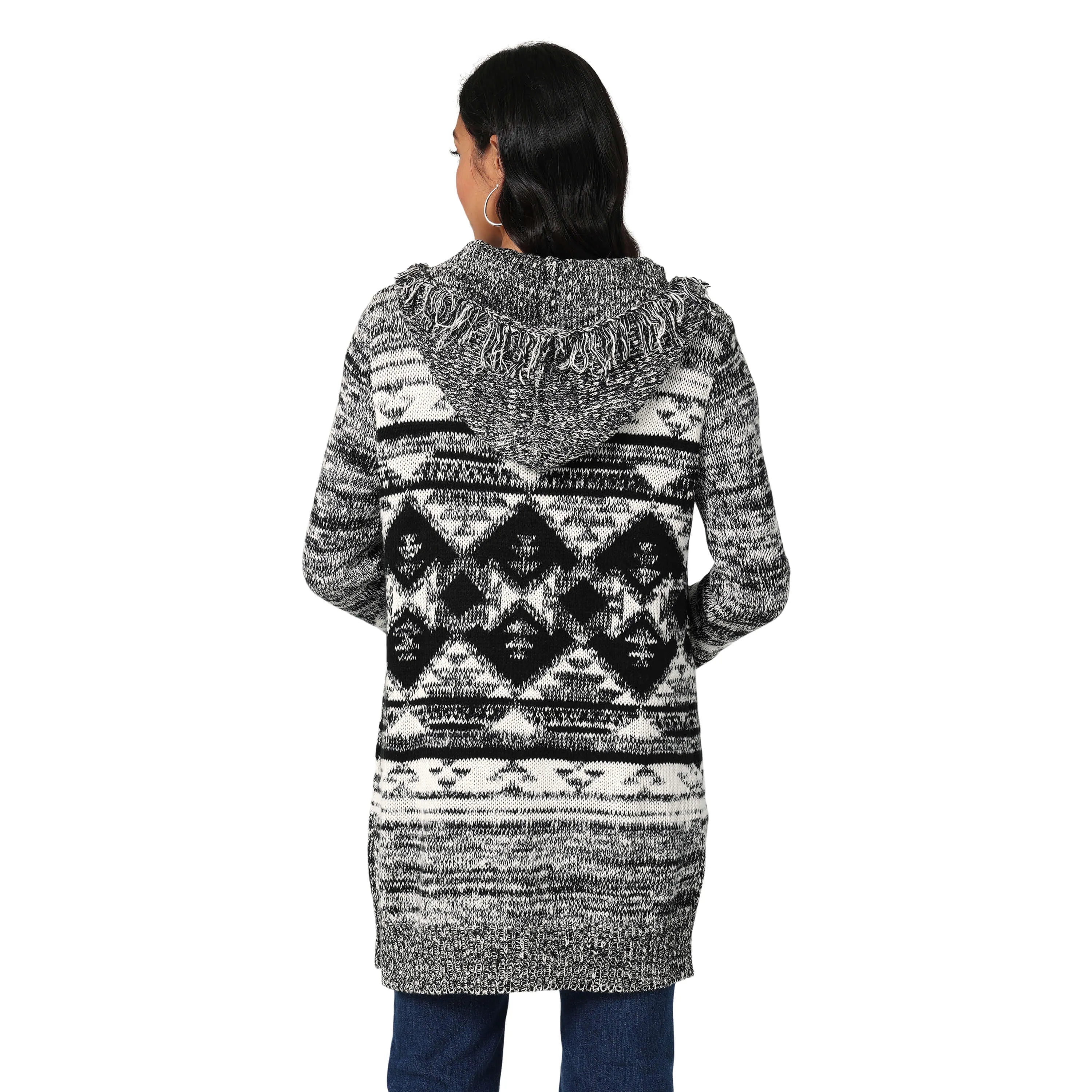 Wrangler | Ladies Retro® Americana Black/White Cardigan