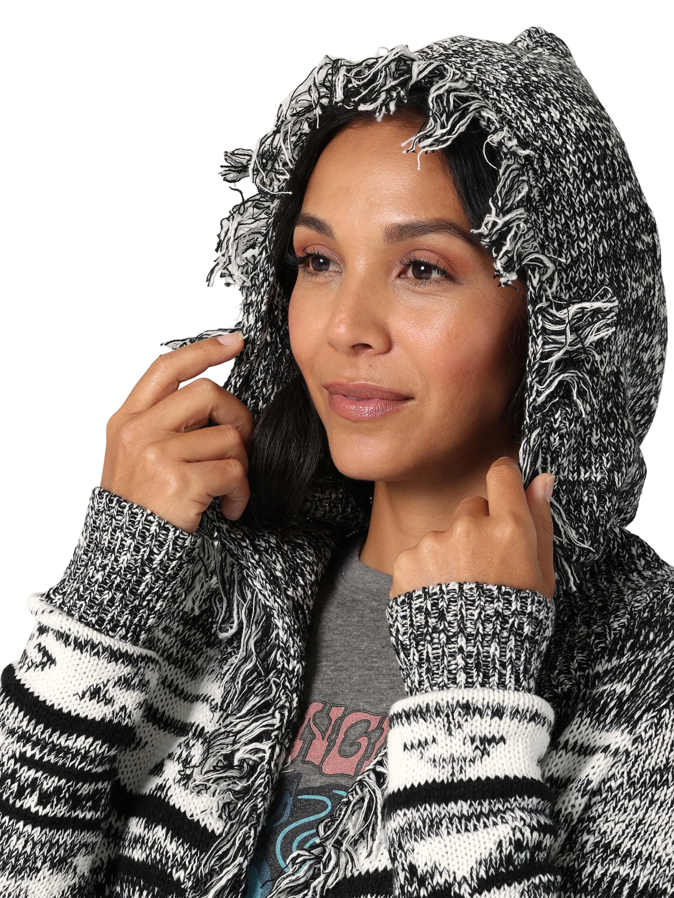 Wrangler | Ladies Retro® Americana Black/White Cardigan