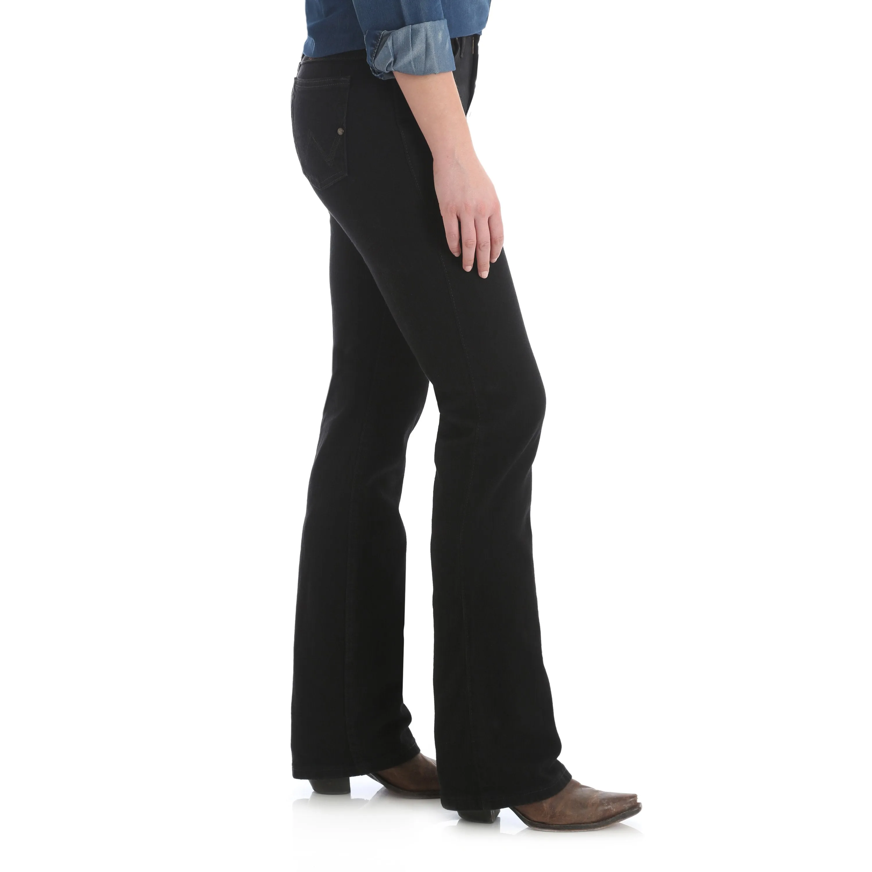 WRANGLER WOMEN'S ULTIMATE RIDING BLK Q-BABY JEANS - WRQ20BL