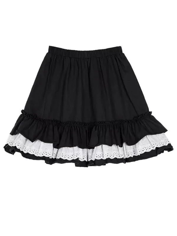 Y2k lolita kawaii layered skirt