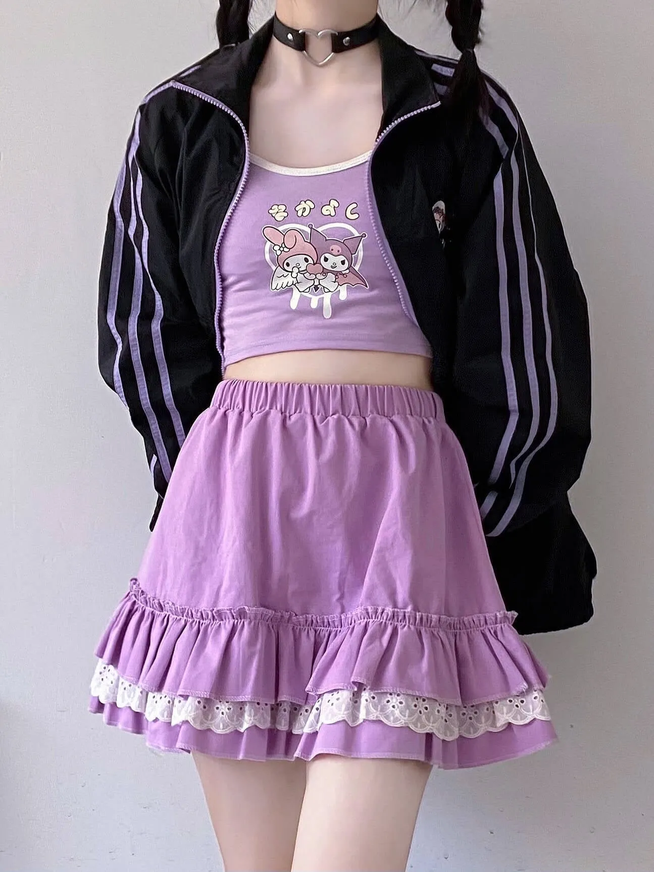 Y2k lolita kawaii layered skirt