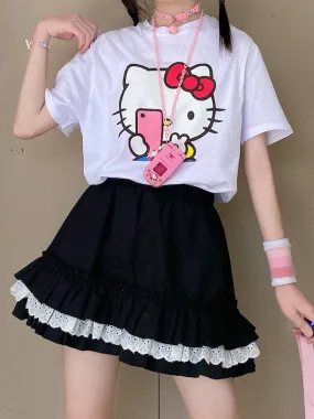Y2k lolita kawaii layered skirt