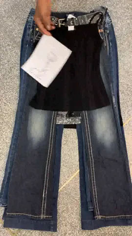 Y2k Monochrome Tops with Flared Jeans(RX-461)