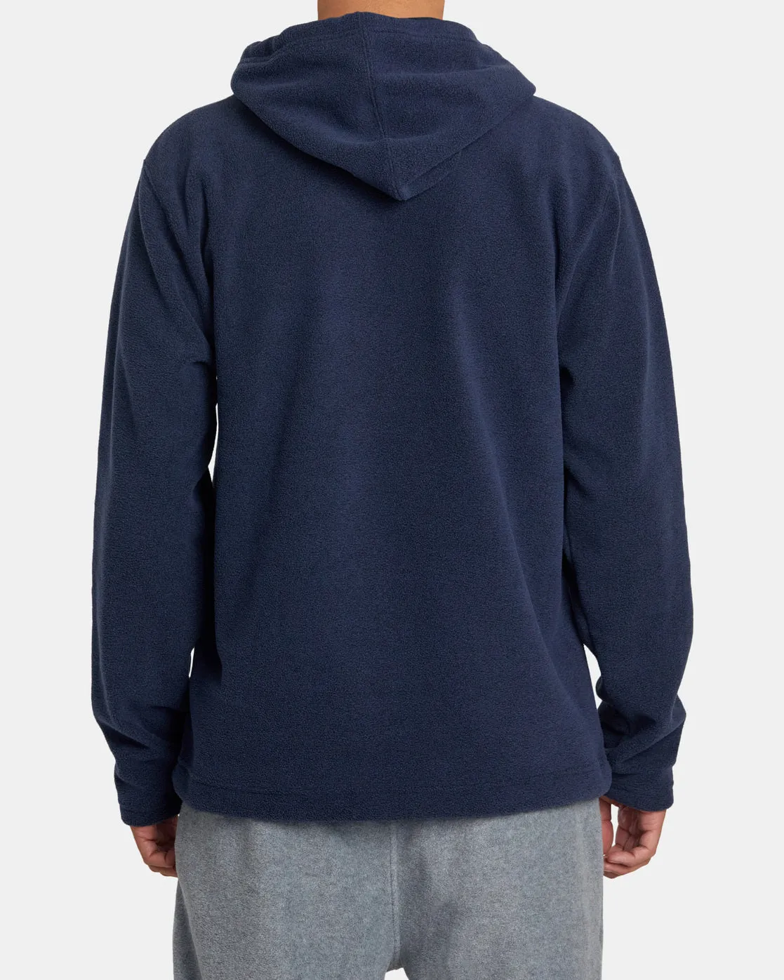 Yukon Quarter Zip Pullover Hoodie - Blue Heather