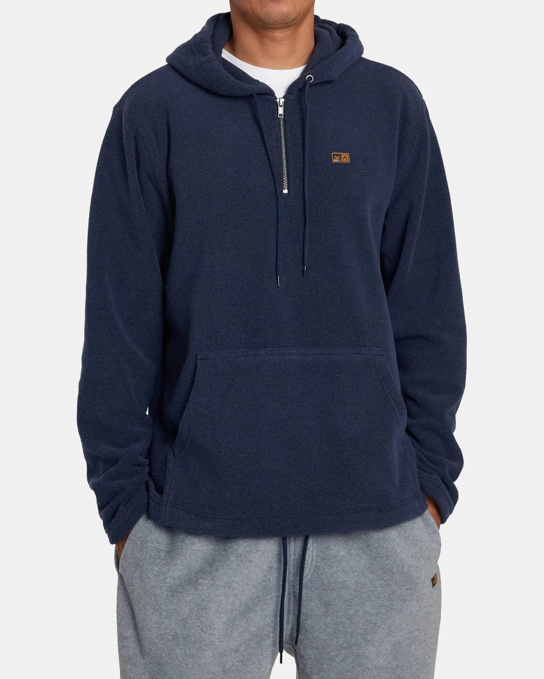 Yukon Quarter Zip Pullover Hoodie - Blue Heather