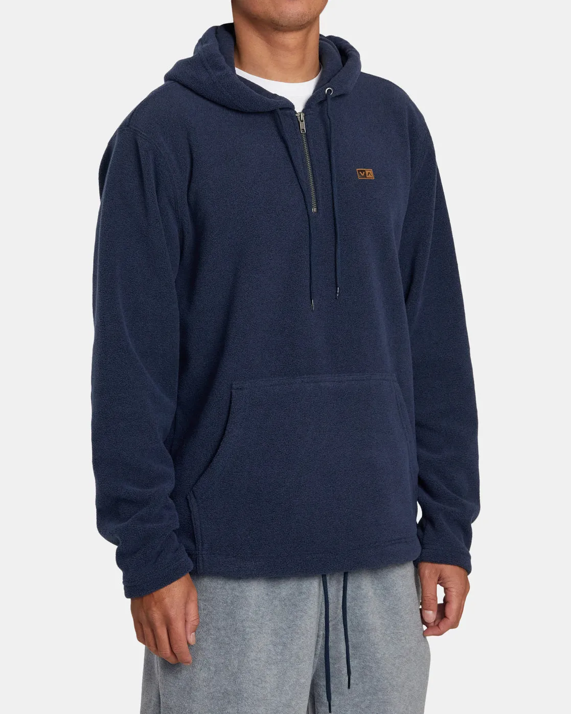 Yukon Quarter Zip Pullover Hoodie - Blue Heather