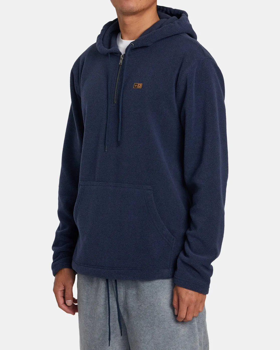 Yukon Quarter Zip Pullover Hoodie - Blue Heather
