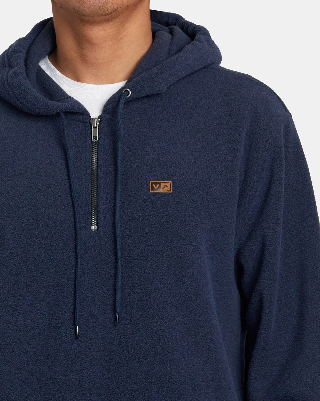 Yukon Quarter Zip Pullover Hoodie - Blue Heather