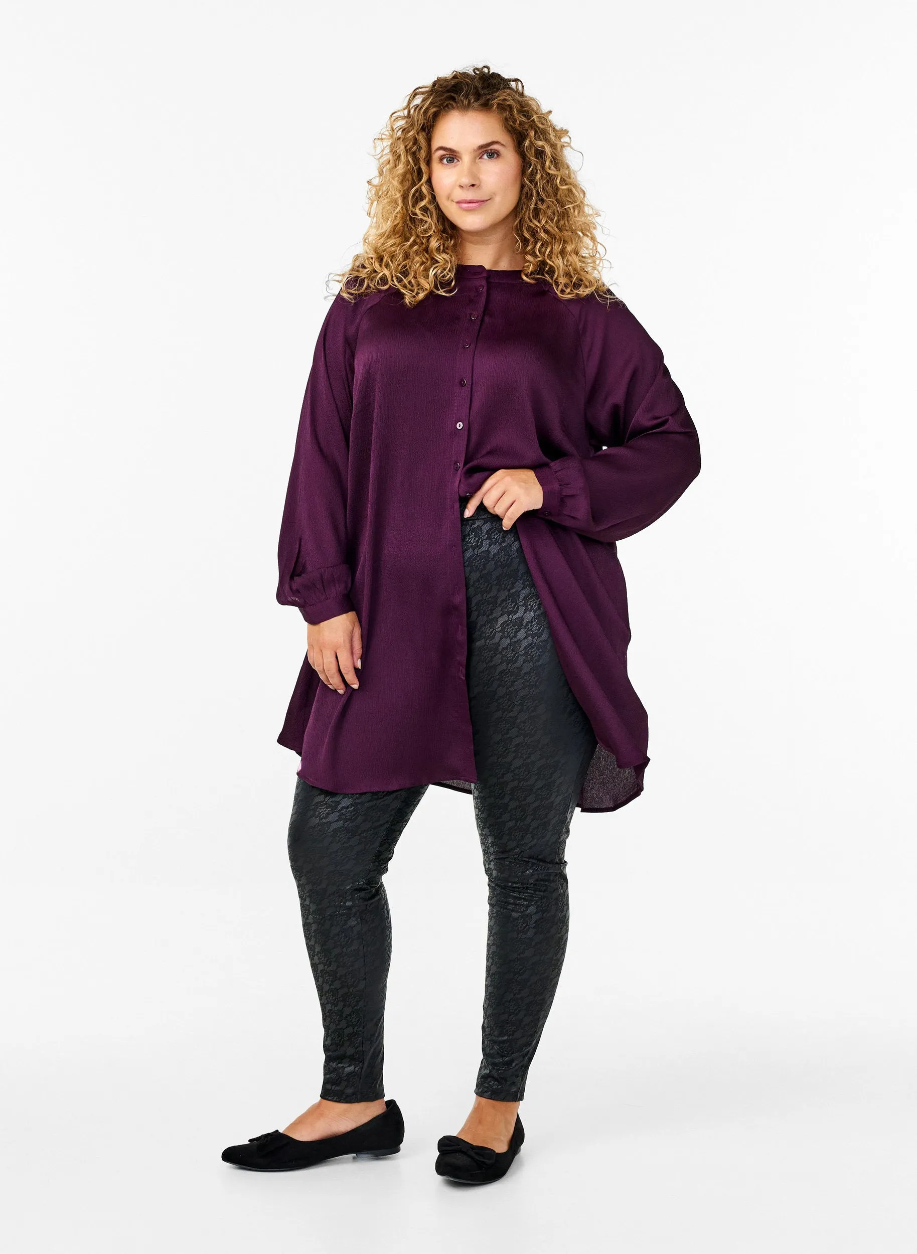 Zizzi Vigga Tunic in Deep Purple